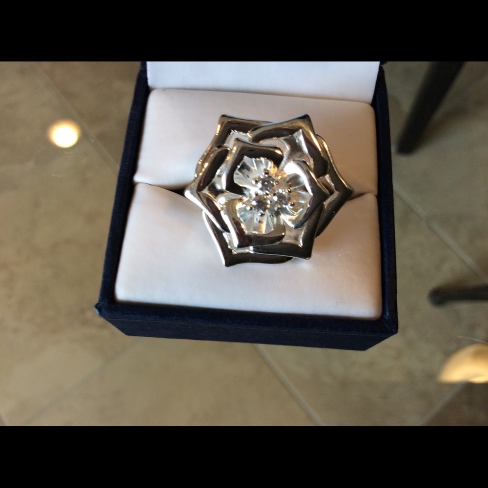 925 STERLING SILVER ROSE STAR RING